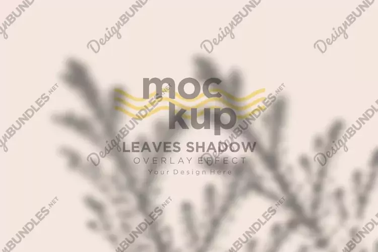 Oak Leaves Shadow Overlay Effect Mockup