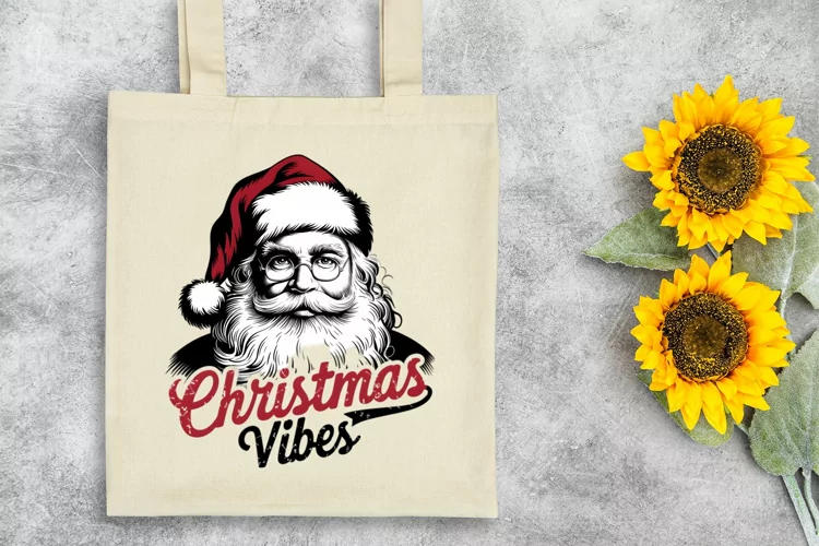 Christmas Vibes Santa PNG Clipart