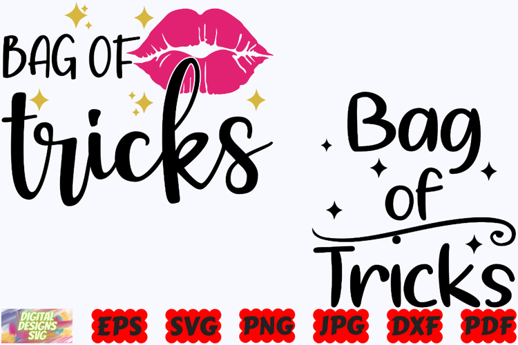 Bag Of Tricks SVG | Makeup Bag SVG | Cosmetic Bag SVG | PNG