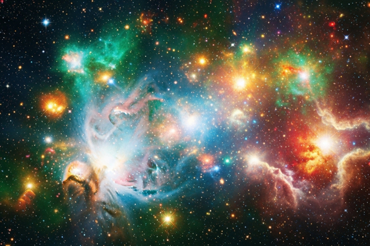 Cosmic nebula wall art