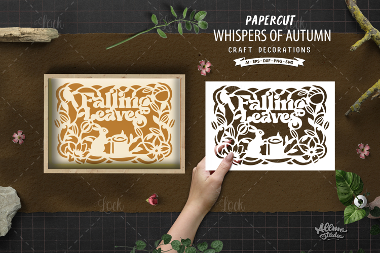Whispers of Autumn Papercut Template