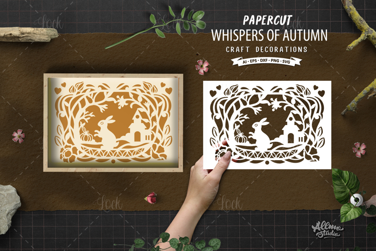 Whispers of Autumn Papercut Template