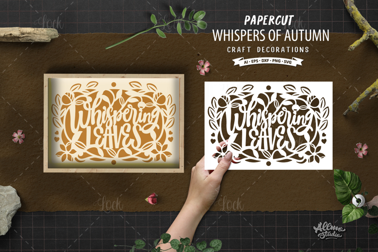 Whispers of Autumn Papercut Template