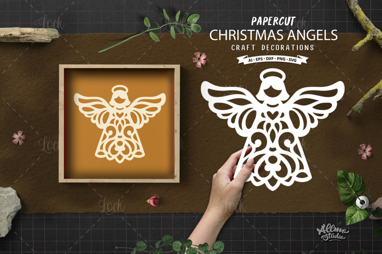 Christmas Angel Papercut SVG
