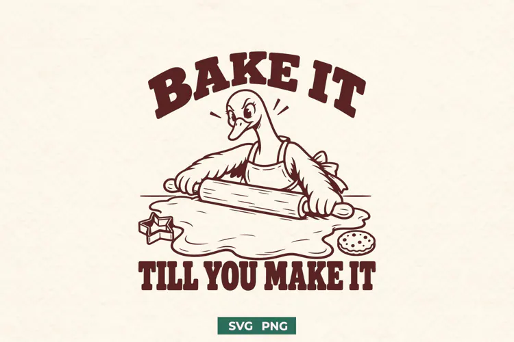 Bake It Till You Make It SVG PNG, Funny Christmas Baking