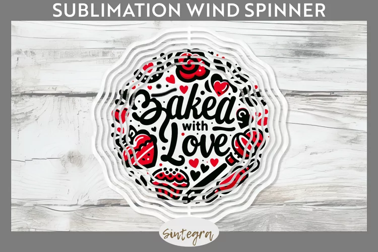Baked With Love v2 Wind Spinner Sublimation