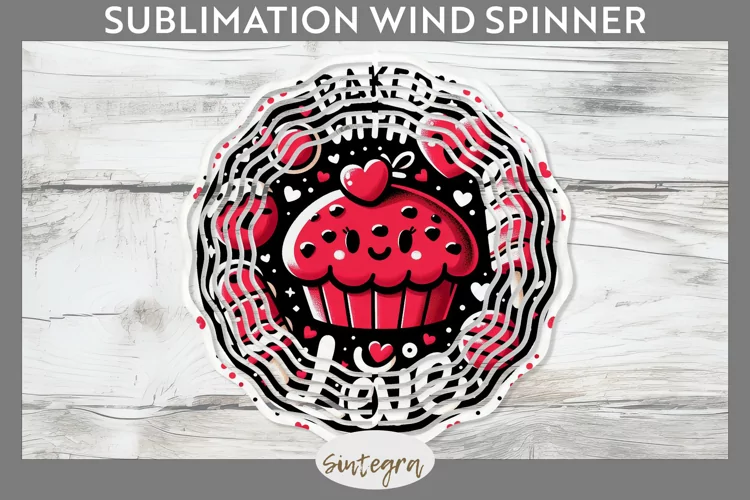 Baked With Love v3 Wind Spinner Sublimation
