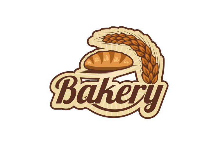 Bakery logo design template, vector illustration.
