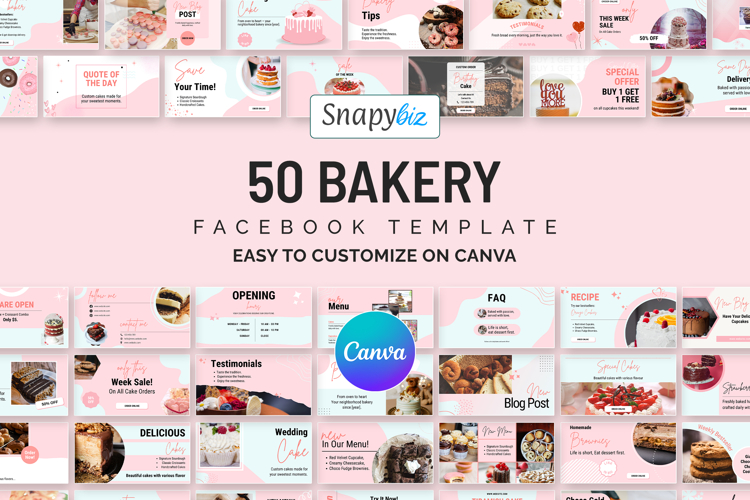 Bakery Facebook Canva Social Media Post Templates