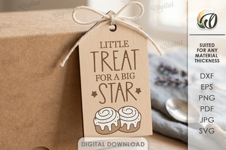 Bakery Tag Lasercut. Store Gift Tag SVG. Little treat