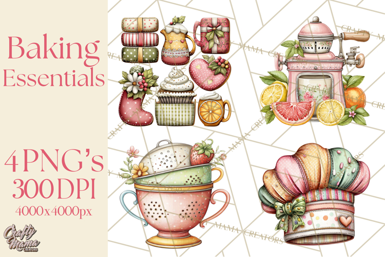 Kitchen Clipart PNG, Baking Tools Icons