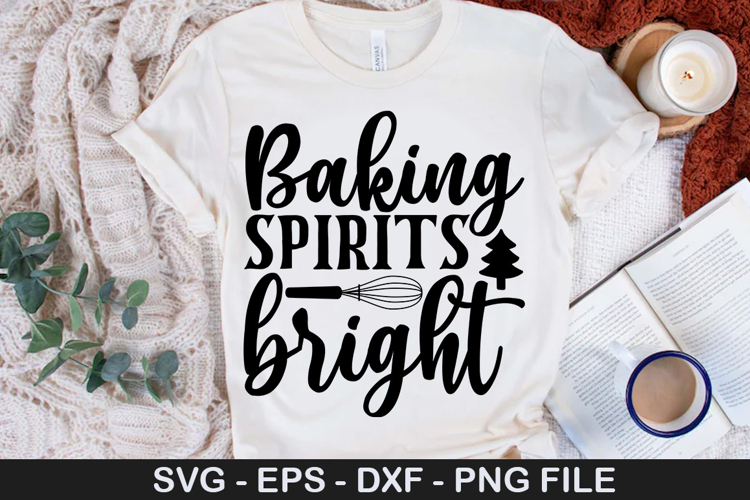 Baking spirits bright SVG - Christmas Dog Design