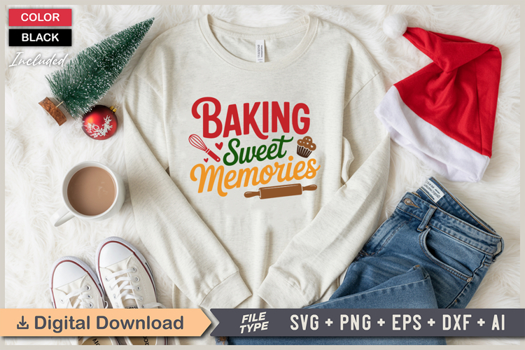 Baking Sweet Memories SVG | Christmas SVG | Holiday SVG