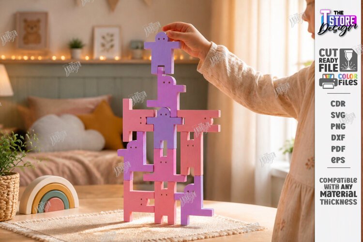 Balance Game Laser Cut | Educational Toy | Kids Laser | CNC example image 1