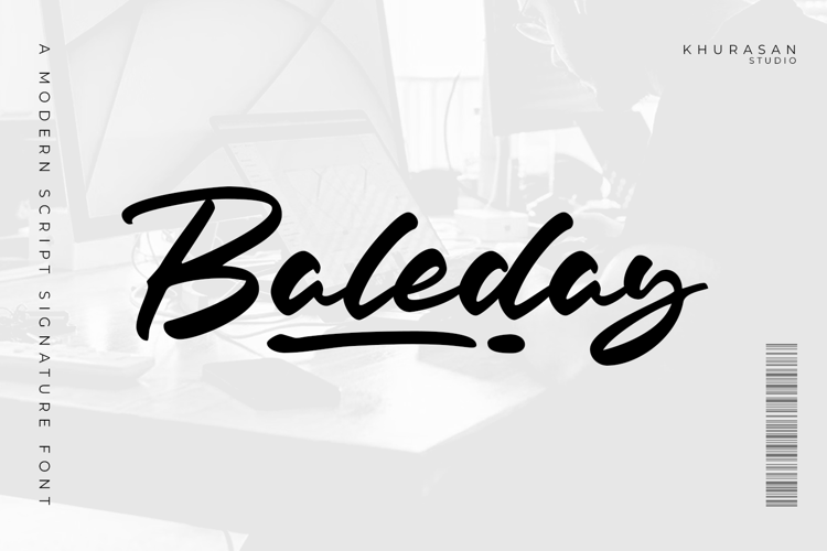 Baleday - a Modern Signature Font
