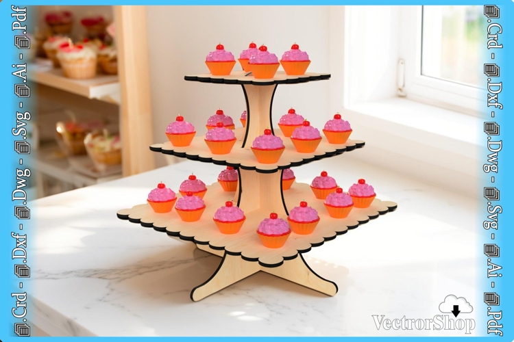 3-Tier Tower - Decorative Template Ideal for Organization