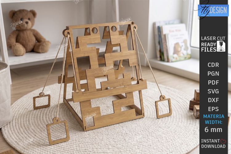 Ball Lift Maze Game Laser Cut | Labyrinth Balance Toy | CNC