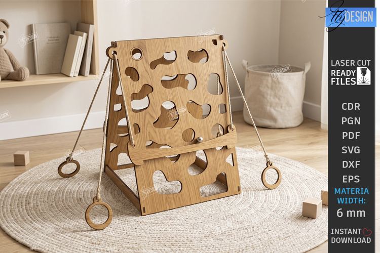 Ball Lift Maze Game Laser Cut | Labyrinth Balance Toy | CNC