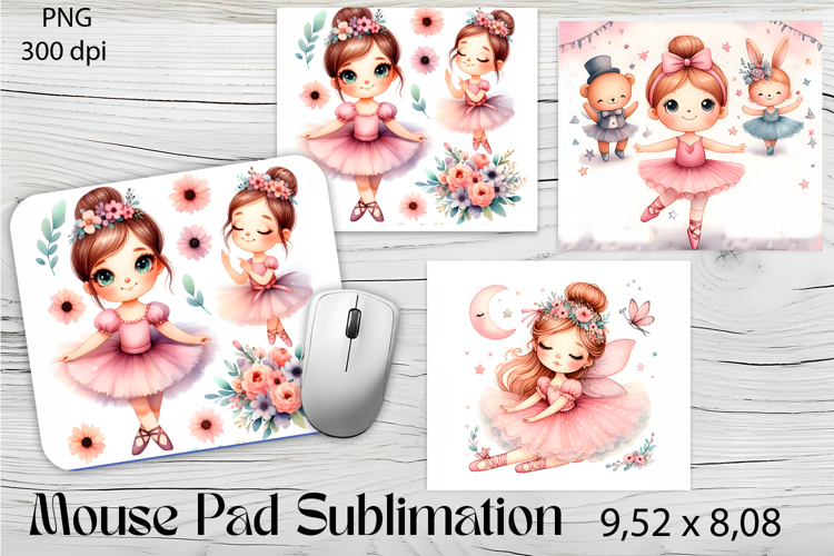 Cute Little Princess | Ballerina Dancer Mousepad