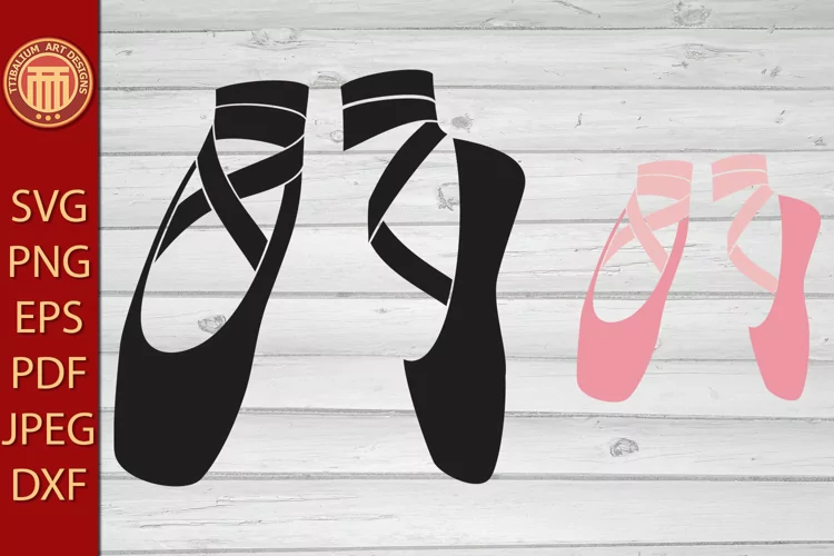 Ballet Shoes - eps, jpg, dxf, svg, pdf, png files