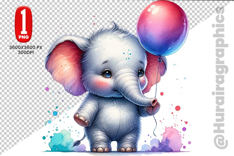 Cute Elephant Clipart Image 20