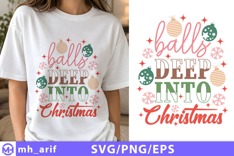 Funny Sarcastic Christmas PNG SVG T-shirt Design example image 1