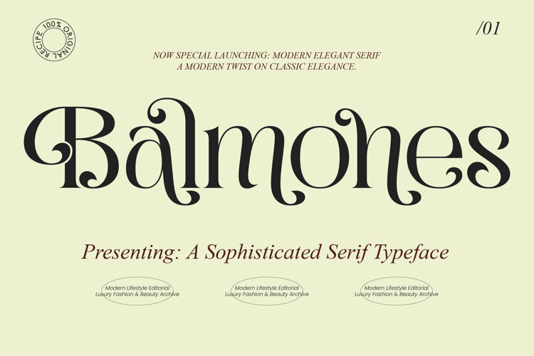 Balmones - Modern Elegant Serif example image 1