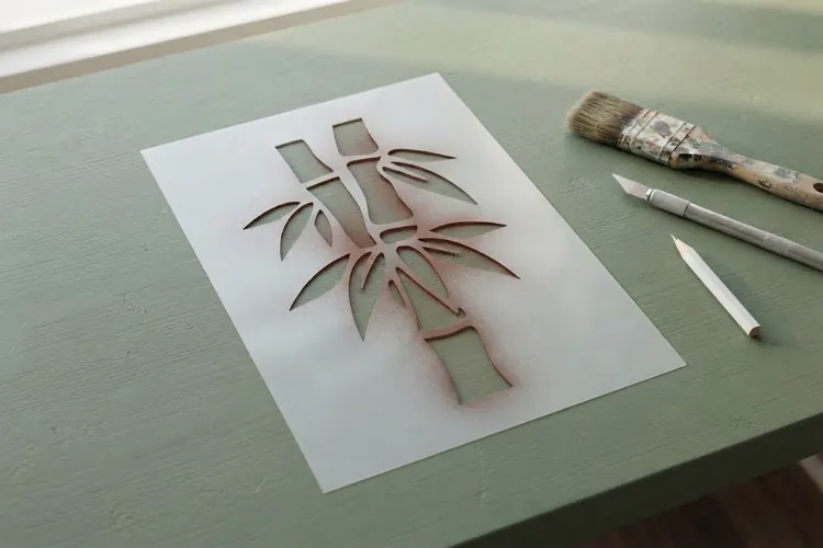 Bamboo Papercut Stencil 2