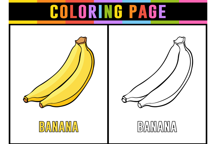 Banana Coloring Page | Coloring Pages for Kids