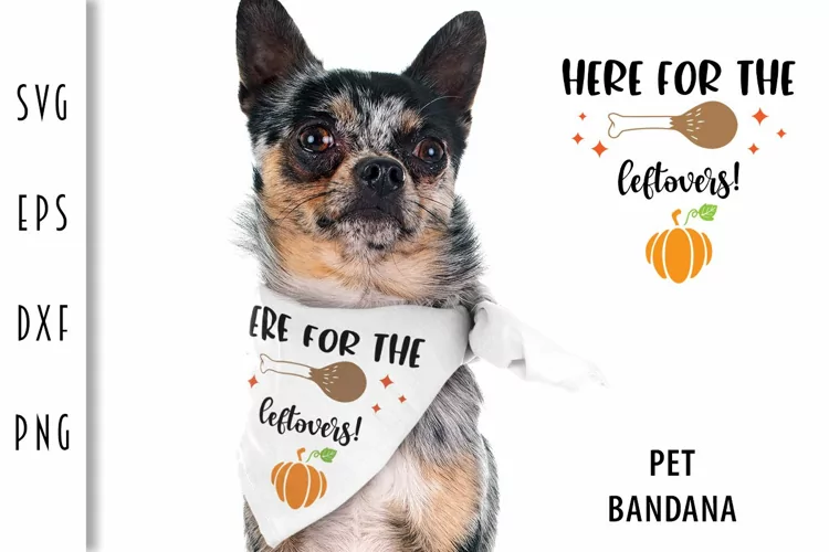 Dog Bandana - Thanksgiving Here for the Leftovers SVG