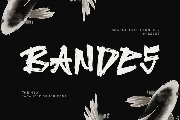 Bandes - The Japanese Brush Font