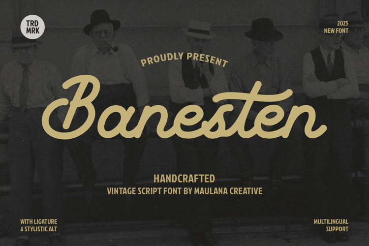 Banesten Handcrafted Vintage Script Font
