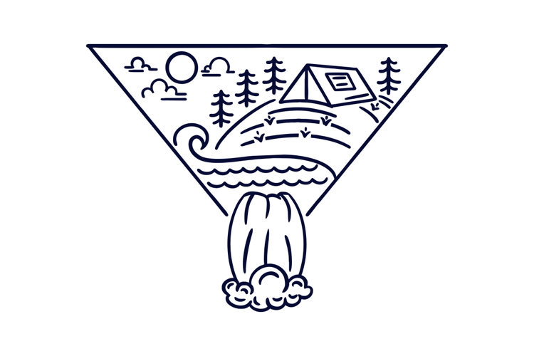 Camping at the Waterfall