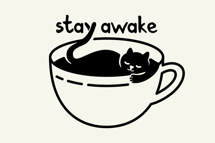 Stay Awake Coffee Cat