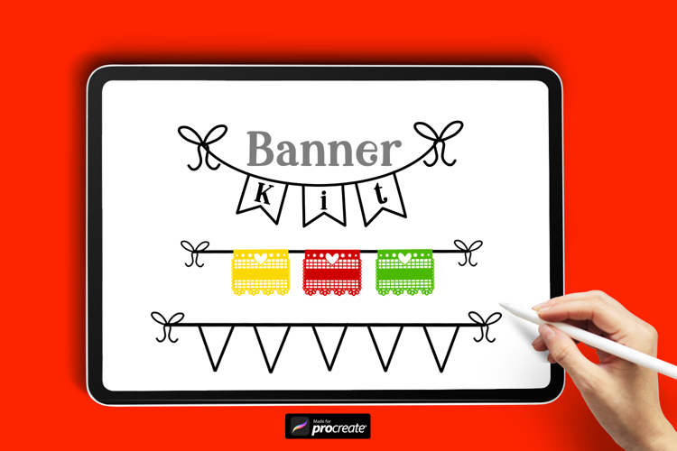 Banner Creator Brush Set for Procreate Brushes