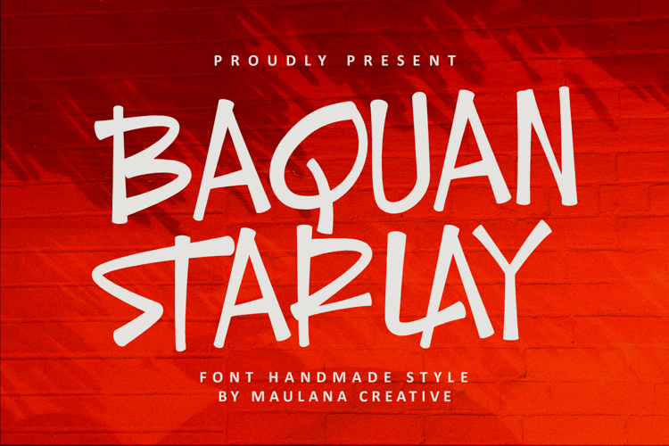 Baquan Starlay Font Handmade Style