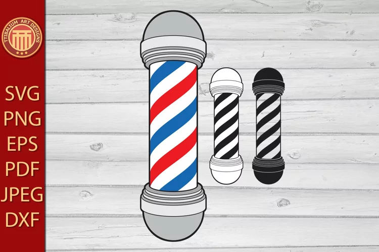 Barber pole. Barbershop Salon. - eps, svg, pdf, png files