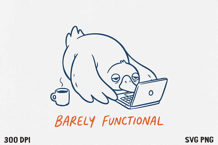 Funny Goose Quote SVG and PNG Design example image 1