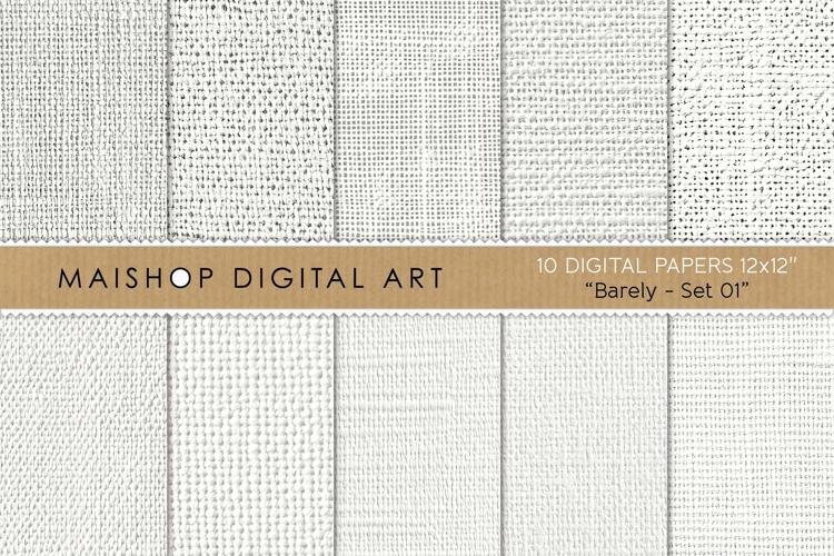 Barely White Organic Textured Papers