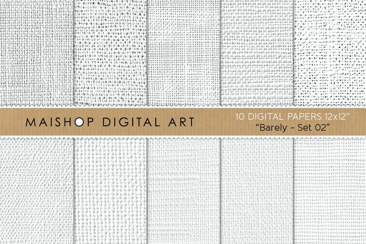 Barely White Organic Textured Papers