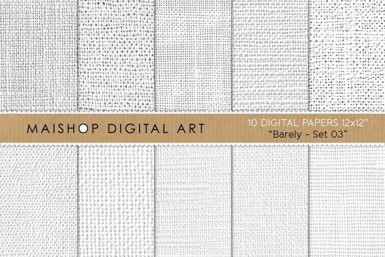 Barely White Organic Textured Papers