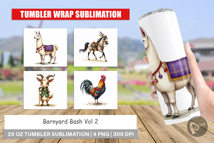 Barnyard Mardi Gras Tumbler