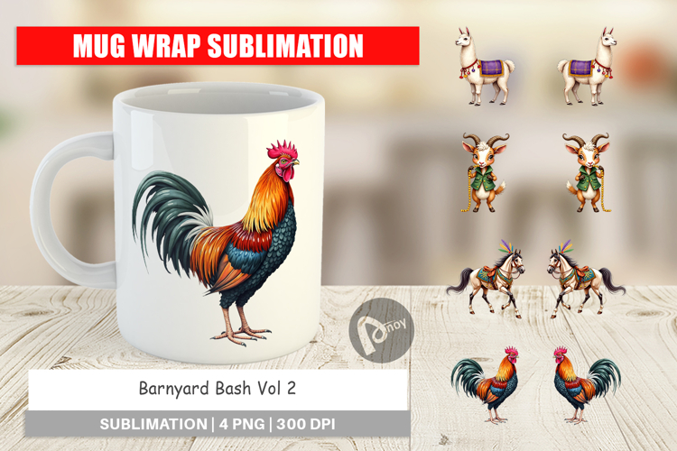 Barnyard Mardi Gras Mug Wrap