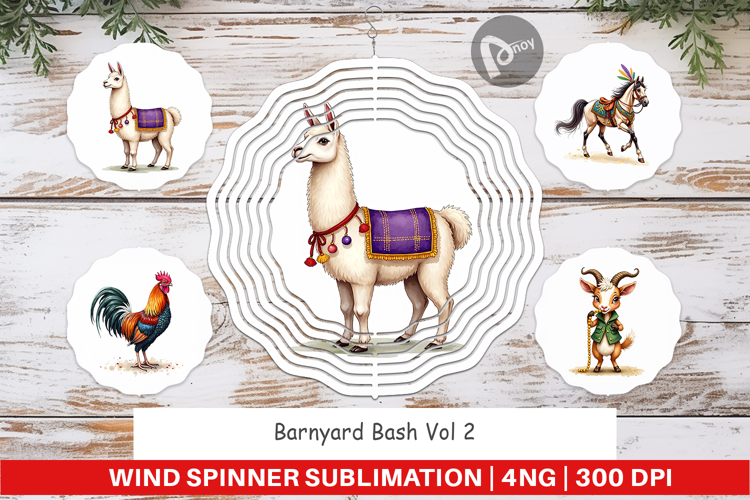 Barnyard Mardi Gras Wind Spinner