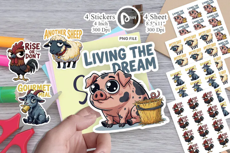 Sarcastic Barnyard Animals Sticker
