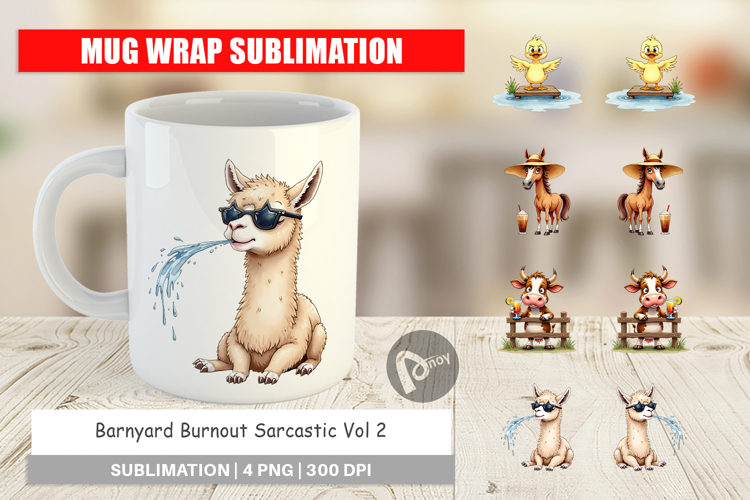 Barnyard Burnout Sarcastic Mug Wrap