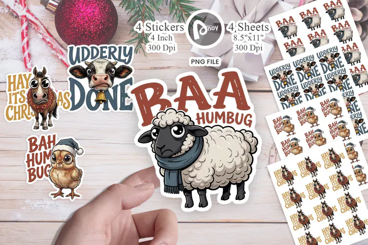 Barnyard Sarcastic Holiday Sticker