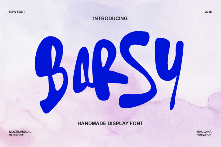 Barsy Bold Brush Display Handmade Font