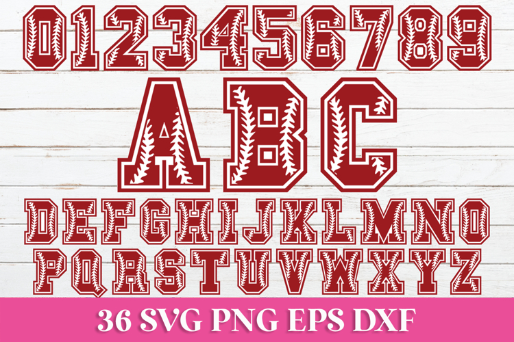 Baseball SVG Alphabet