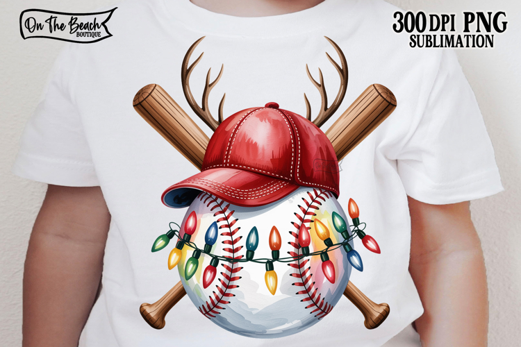 Baseball Christmas PNG Sublimation Merry Christmas Cap
